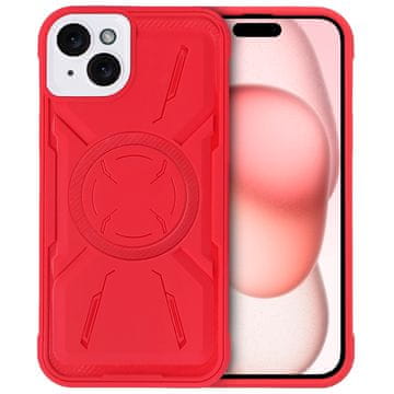 Overboard Armor Mag za MagSafe maskicu za iPhone 15 Plus, crvenu