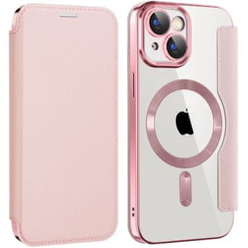 Overboard Preklopna futrola za iPhone 15, RFID novčanik MagSafe sa zaštitom za kameru, ružičasta