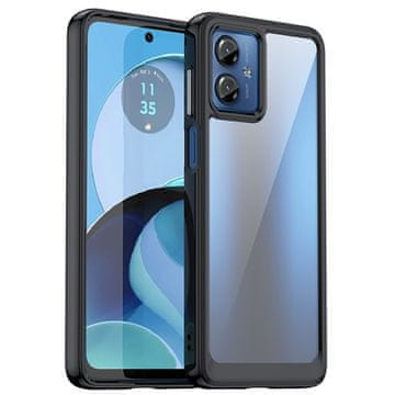 GS Motorola Moto G14 Fusion Hybrid maskica, prozirna / crna