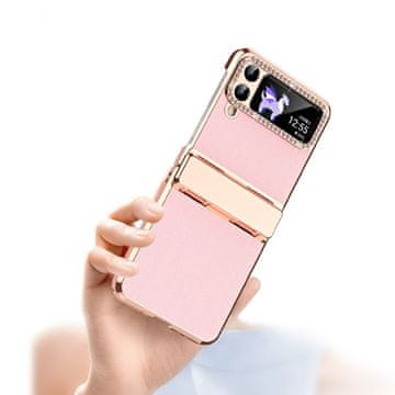 Overboard Futrola za Samsung Galaxy Z Flip 4 5G, ElectroLeather, roza
