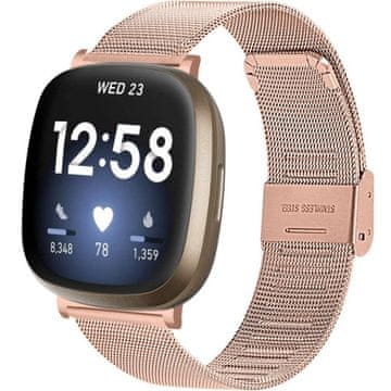 GS Narukvica za Fitbit Versa 4 / Sense 2, ružičasto-zlatna