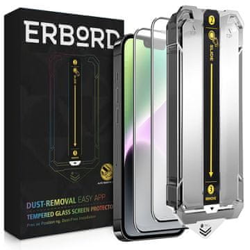 Overboard 2x kaljeno staklo za iPhone 13 Pro Max / 14 Plus, Easy App zaštitna folija za cijeli ekran