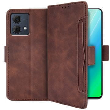 GS Preklopna futrola za Motorola Moto G84 5G, utor za karticu, smeđa