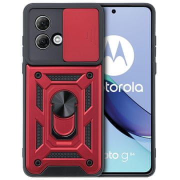 GS Oklopna futrola za Motorola Moto G84 5G, CamShield Slide, crvena