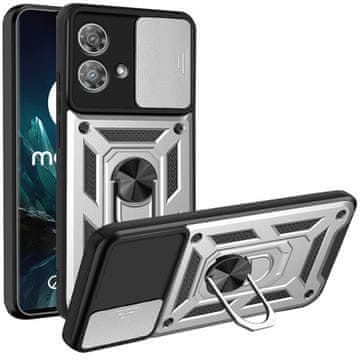 GS Oklopna futrola za Motorola Edge 40 Neo, CamShield Slide, srebrna