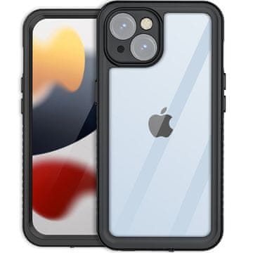IP68 Vodootporna futrola za iPhone 15, crvena paprika, crna