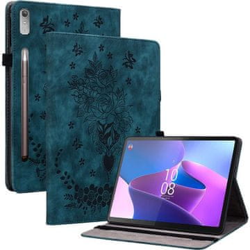 GS Futrola za Lenovo Tab P12, ruža i leptiri, plava