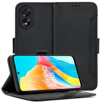 GS Preklopna futrola za Oppo A58 4G, utor za karticu, crna