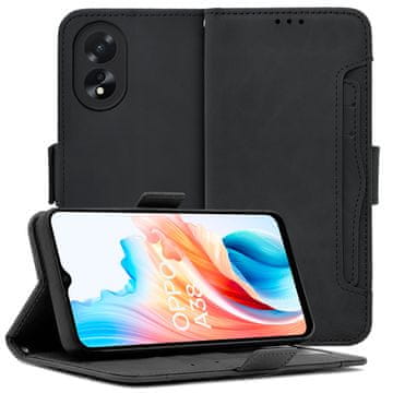 GS Preklopna futrola za Oppo A38 / A18, utor za karticu, crna