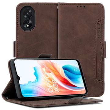 GS Preklopna futrola za Oppo A38 / A18, utor za karticu, smeđa