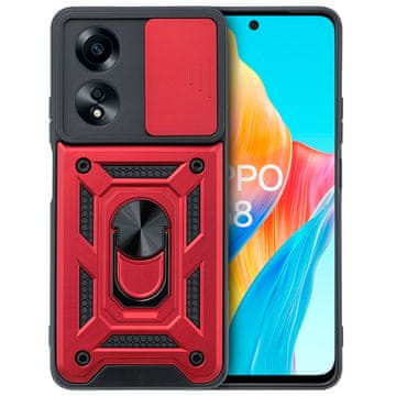GS Oklopna maskica za Oppo A58 4G, CamShield Slide, crvena