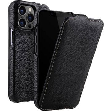 Flip futrola za iPhone 13 Pro Max, koža, preklopna, crna