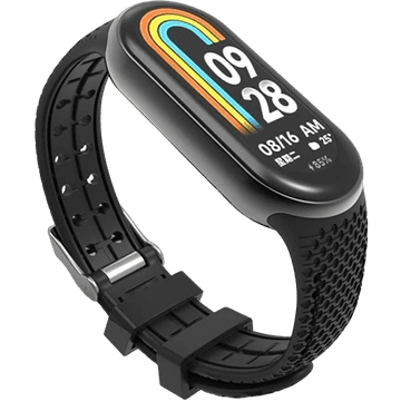GS Silikonska narukvica za Xiaomi Smart Band 10 / 9 / 8, crna