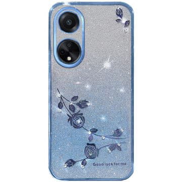 GS Futrola za Oppo A58 4G, svjetlucavi cvijet, plava