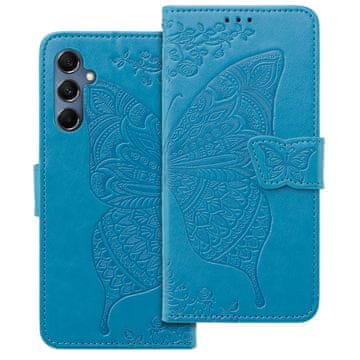 GS Preklopna futrola za Samsung Galaxy M34 5G, leptir, plava