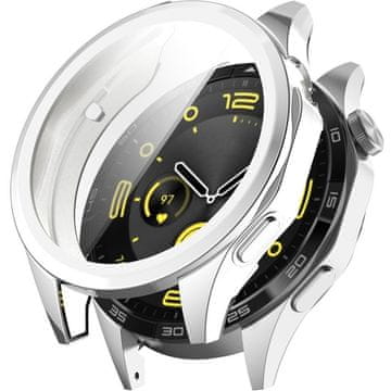 GS 2u1 futrola sa zaštitnom folijom za Huawei Watch GT 4 46 mm, srebrna