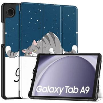 GS Futrola za Samsung Galaxy Tab A9, Smartcase, mačka koja spava