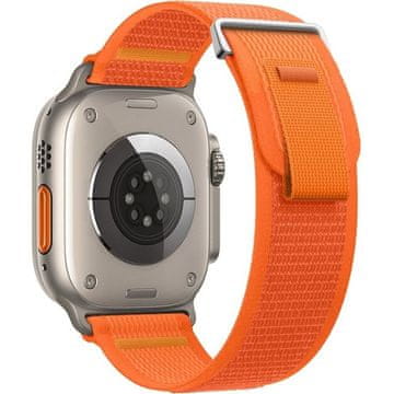 GS Najlonski remen za Apple Watch 1/2/3/4/5/6/7/8/9/10/11/SE Ultra 1/2/3 42/44/45/46/49 mm, narančasta