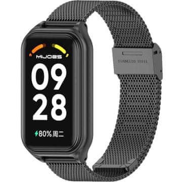 GS Milanska narukvica za Xiaomi Redmi Smart Band 2 / Xiaomi Smart Mi Band 8 Active, crna