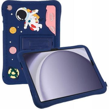 GS Dječja silikonska maskica za Samsung Galaxy Tab A11 Plus / A9 Plus, oklopna, astronaut, tamnoplava