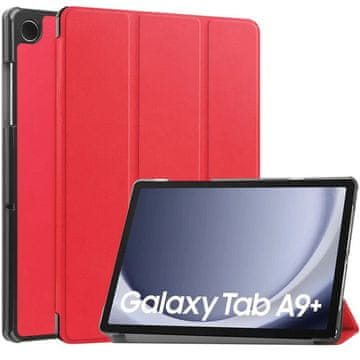 GS Futrola za Samsung Galaxy Tab A9+, trostruka, s držačem za olovku, crvena