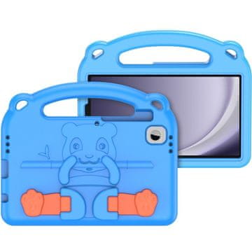 Dux Ducis dječja maskica za Samsung Galaxy Tab A9, crtani panda, oklopna zaštita, plava
