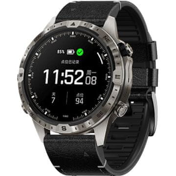 GS Kožni remen Quickfit za Garmin Fenix 5X/6X/6X PRO/7X, crni