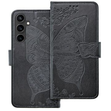 GS Preklopna futrola za Samsung Galaxy S23 FE, boja leptir, crna