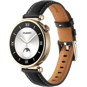 GS Univerzalni kožni remen 18 mm, sa srebrnom kopčom, crni