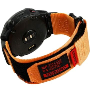Overboard MP84 Quickfit najlonski remen za Garmin Fenix 5X/6X/6X PRO/7X, narančasta, veličina S/M