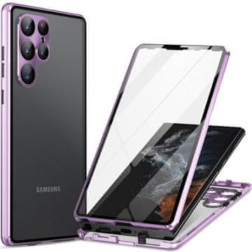 GS Futrola za Samsung Galaxy S24 Ultra, magnetsko dvostruko staklo, ljubičasta