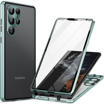 GS Futrola za Samsung Galaxy S24 Ultra, magnetsko dvostruko staklo, zelena