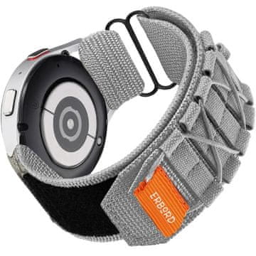 Overboard Runner najlonski remen za Samsung Galaxy Watch 4/5/6/7, siva