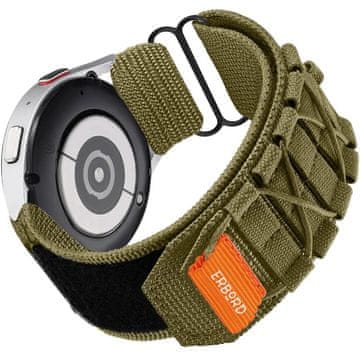 Overboard Runner najlonski remen za Samsung Galaxy Watch 4/5/6/7, zeleni