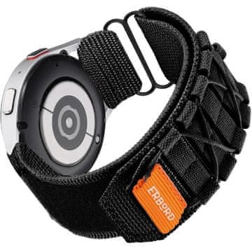 Overboard Runner najlonski remen za Samsung Galaxy Watch 4/5/6/7, crni
