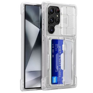 Overboard Futrola za Samsung Galaxy S24 Ultra, SlideGuard s utorom za karticu, prozirna