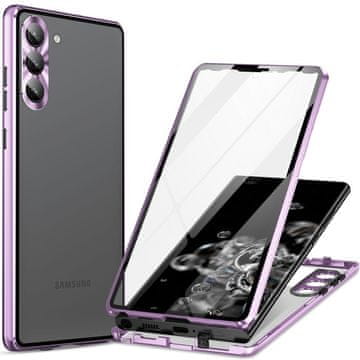 GS Futrola za Samsung Galaxy S24, magnetsko dvostruko staklo, ljubičasta