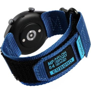 Overboard MP84 najlonski remen za Samsung Galaxy Watch 4/5/6 40/42/43/44/45/46/47MM, plavi