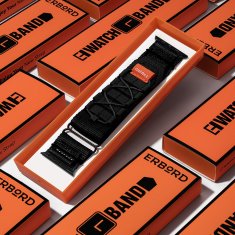 Overboard Runner najlonski remen za Apple Watch 1/2/3/4/5/6/7/8/9/10/11/SE Ultra 1/2/3 42/44/45/46/49mm, crni