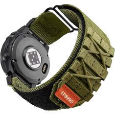Overboard Runner Quickfit najlonski remen za Garmin Fenix 5/6/6 PRO/7 Forerunner 965/955/945, zeleni