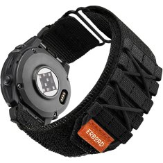Overboard Runner Quickfit najlonski remen za Garmin Fenix 5/6/6 PRO/7 Forerunner 965/955/945, crni