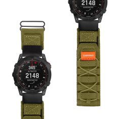Overboard Runner Quickfit najlonski remen za Garmin Fenix 5/6/6 PRO/7 Forerunner 965/955/945, zeleni