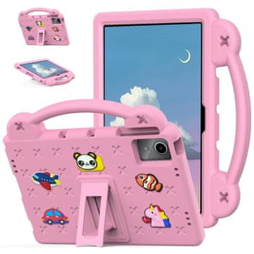 GS Futrola za Lenovo Tab M11 / Huawei MatePad SE 11", slatki uzorci, sa stalkom, roza