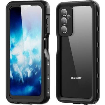 IP68 Vodootporna maskica za Samsung Galaxy A25 5G, crvena paprika, crna
