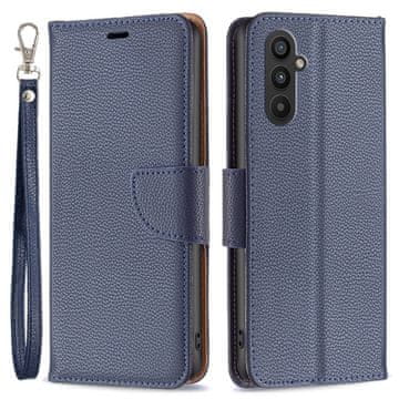GS Preklopna futrola za Samsung Galaxy A25 5G, novčanik od liči kože, tamnoplava + 9H staklo