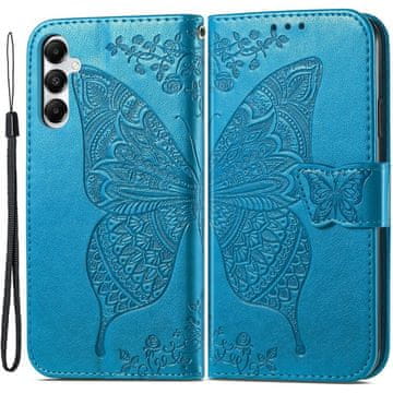 GS Preklopna futrola za Samsung Galaxy A05s, leptir, plava