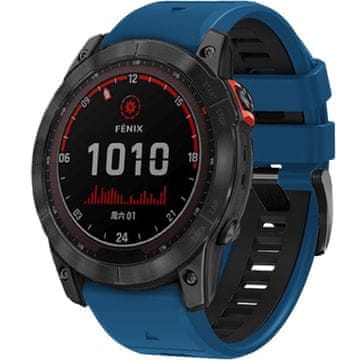 GS Silikonski remen QuickFit za Garmin Fenix 22mm, plavo/crni