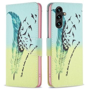 GS Preklopna futrola za Samsung Galaxy A55 5G, novčanik, plava / žuta