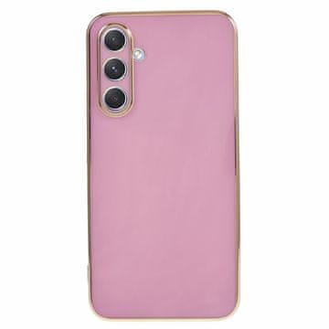 GS Futrola za Samsung Galaxy A15, Glamour CamShield, ljubičasta + 9H staklo