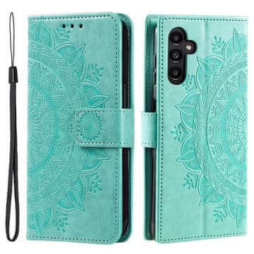 GS Preklopna maskica za Samsung Galaxy A55 5G, Mandala, zelena